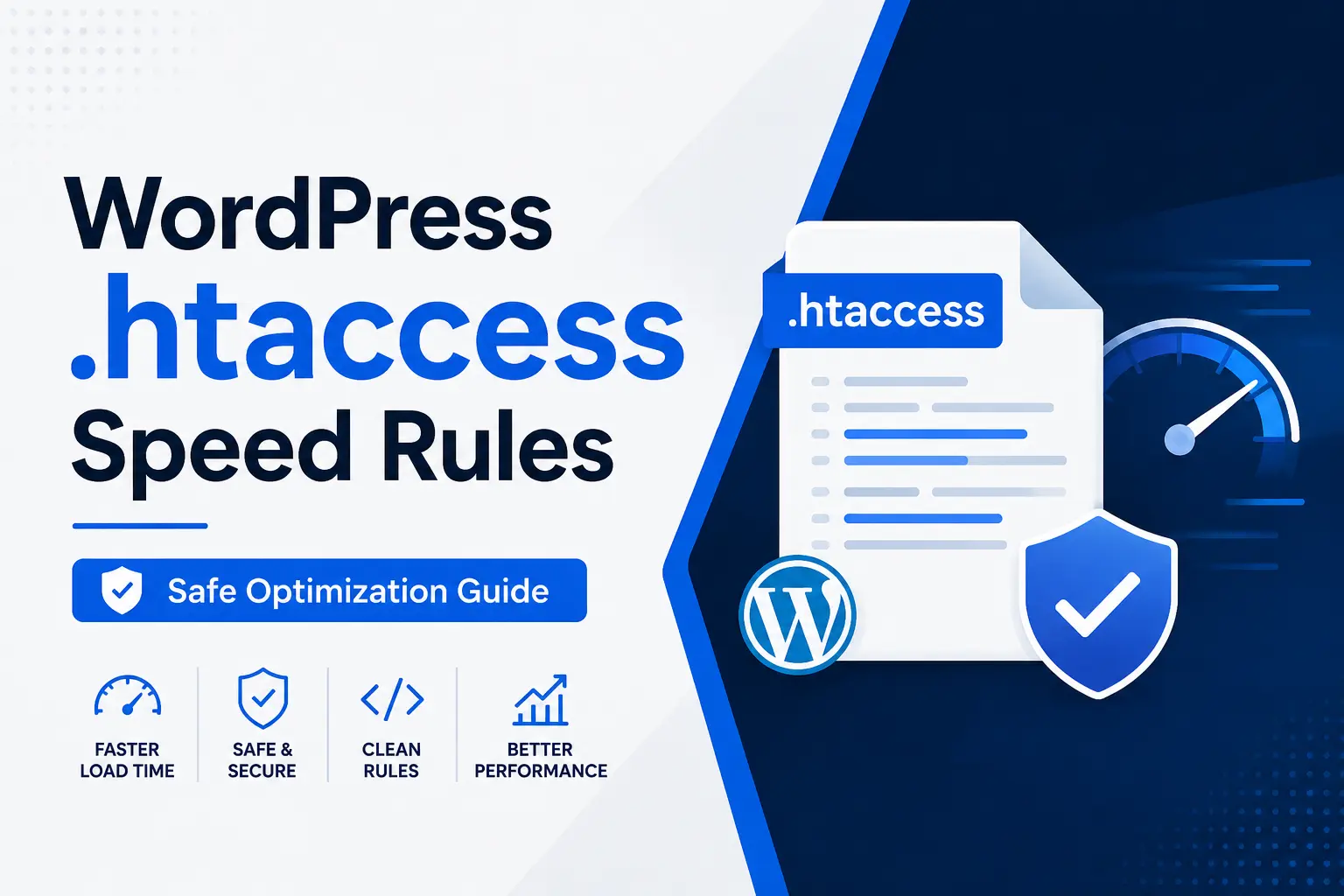 WordPress .htaccess Speed Rules: Safe Optimization Guide